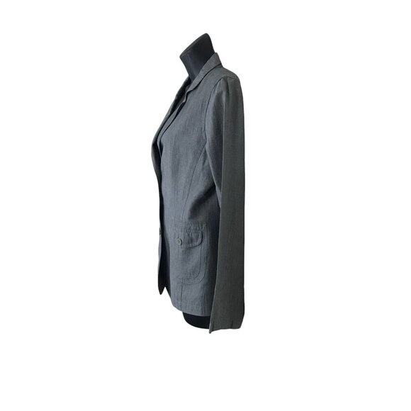 Eileen Fisher Grey Linen Blend Blazer Size M - Picture 4 of 7